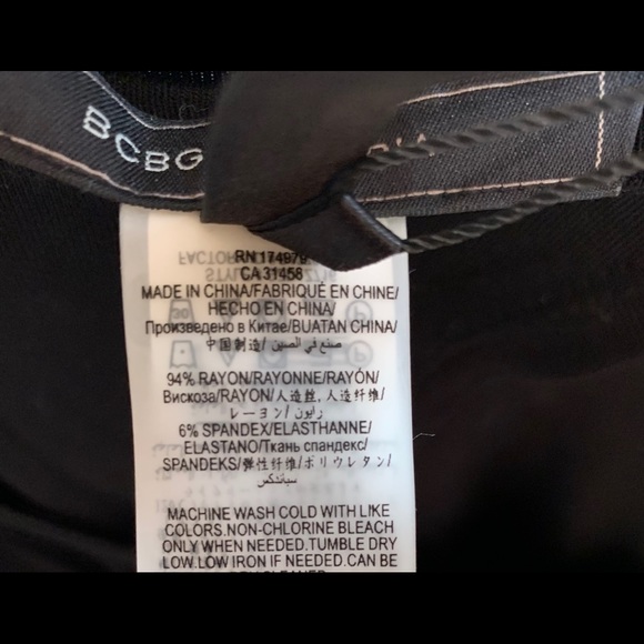 Bcbg Black front cut out thong bodysuit size L - Picture 8 of 8